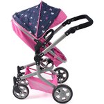 Bayer Chic 2000 595-33 - Poussette de poupée combinée 2 en 1 MIKA bleu et rose Papillon