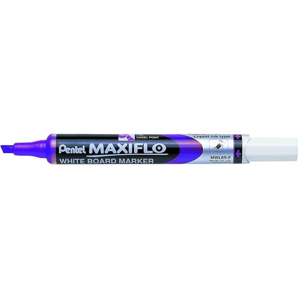 Marqueur tableaux blancs maxiflo  pointe biseautée moyenne  violet pentel