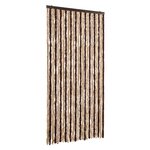vidaXL Rideau anti-mouches beige et marron clair 100x230 cm chenille
