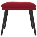vidaXL Repose-pied Rouge bordeaux 45x29 5x35 cm Velours