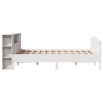 vidaXL Lit bibliothèque sans matelas blanc 120x200 cm bois pin massif