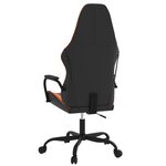 vidaXL Chaise de jeu de massage Noir et orange Similicuir