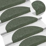 vidaXL Tapis d'escalier autocollants 20 pièces 56 x 17 x 3 cm Vert Demi-rond