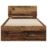 vidaXL Cadre de lit Bois ancien 90 x 190 cm Bois d'ingénierie