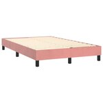 vidaXL Sommier à lattes de lit avec matelas Rose 120x200 cm Velours
