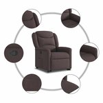vidaXL Fauteuil inclinable marron foncé tissu