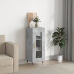 vidaXL Buffet Gris béton 34 5x34x90 cm Bois d'ingénierie