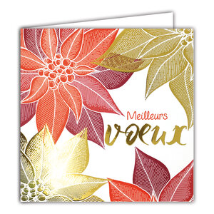 Carte Meilleurs Vœux avec Enveloppe Blanche 15x15cm