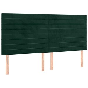 vidaXL Tête de lit Vert foncé 160x5x118/128 cm Velours