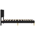 vidaXL Cadre de lit avec tête de lit Noir 80 x 200 cm Tissu