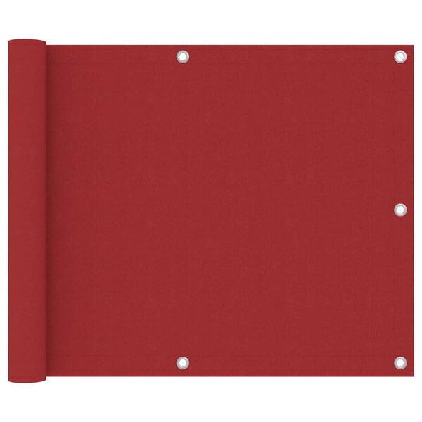 vidaXL Écran de balcon Rouge 75x500 cm Tissu Oxford
