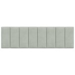 vidaXL Coussin de tête de lit Hanko gris clair 152 cm velours
