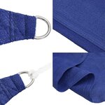 vidaXL Voile d'ombrage 160 g/m² rectangulaire bleu 5x6 m PEHD