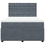 vidaXL Sommier à lattes de lit et matelas Gris foncé 140x200cm Velours