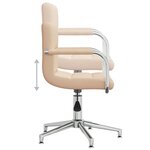 vidaXL Chaise pivotante de salle à manger Crème Tissu