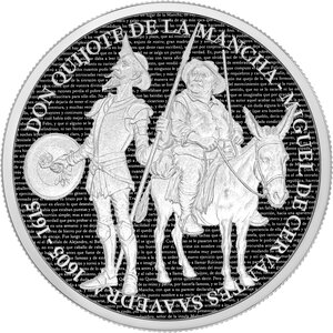 Monnaie DON QUIJOTE OF LA MANCHA 1 Oz Argent 1000 Francs Cameroon 2026 (PRÉCOMMANDE)