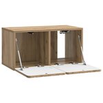 vidaXL Meuble TV mural 59 5 x 31 x 30 cm Chêne artisanal