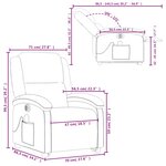 vidaXL Fauteuil inclinable de massage électrique bleu velours