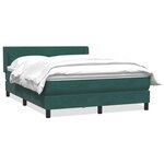 vidaXL Sommier à lattes de lit et matelas vert foncé 160x220cm velours
