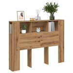vidaXL Armoire de tête de lit chêne artisanal 140x18 5x102 5 cm