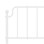 vidaXL Cadre de lit métal sans matelas et pied de lit blanc 200x200 cm