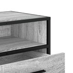 vidaXL Meuble TV sonoma gris 80x34 5x40 cm bois d'ingénierie et métal