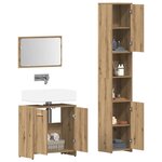 vidaXL Ensemble de meubles salle de bain 3 Pièces bois d'ingénierie