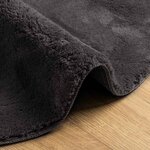 vidaXL Tapis HUARTE Anthracite 80 x 150 cm Polyester