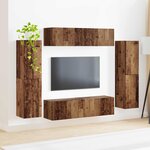 vidaXL Ensemble meuble TV 8 Pièces Bois Ancien Bois d'ingénierie