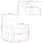 vidaXL Fauteuil inclinable vert foncé tissu