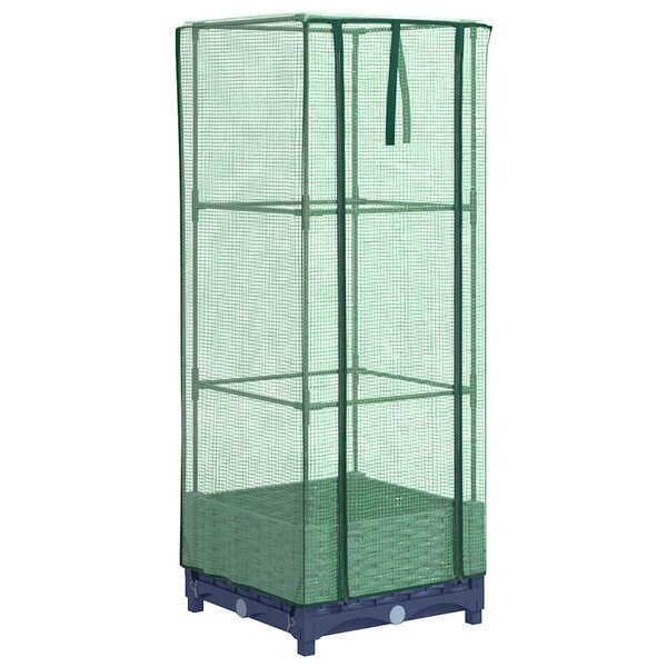 vidaXL Jardinière surélevée avec housse aspect rotin 40x40x123 cm