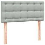 vidaXL Sommier à lattes de lit et matelas et LED gris clair 80x210 cm velours
