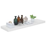 vidaXL Étagère murale flottante 4 Pièces Blanc brillant 90x23 5x3 8cm MDF