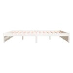 vidaXL Cadre de lit sans matelas blanc bois massif 200x200 cm