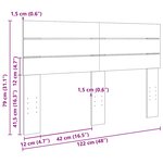vidaXL Tête de lit 120 cm bois massif de chêne