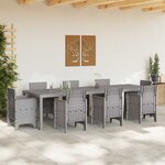 vidaXL Table de jardin pour repas Gris clair 300 x 100 x 73 cm