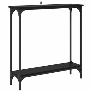 vidaXL Table console Chêne noir 75 x 22 5 x 75 cm Bois d'ingénierie