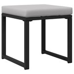 vidaXL Ensemble de canapé de jardin 4 Pièces Noir 61 x 72 5 x 71 cm Acier