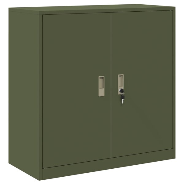 vidaXL Armoire de rangement Vert olive 90 x 40 x 90 cm Acier