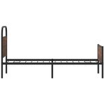 vidaXL Cadre de lit sans matelas 75x190cm chêne marron bois ingénierie
