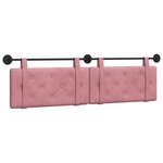 vidaXL Tête de lit suspendue Rose Velours
