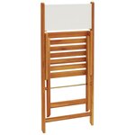 vidaXL Ensemble à manger de jardin 5 Pièces blanc crème tissu bois massif
