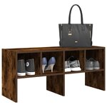 vidaXL Étagère à chaussures empilable chêne fumé 89 5x30x40 cm
