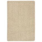 vidaXL Tapis shaggy antidérapant Crème 120x170 cm