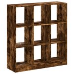vidaXL Bibliothèque chêne fumé 102x32x108 cm bois d'ingénierie
