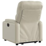 vidaXL Fauteuil inclinable électrique crème similicuir