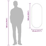 vidaXL Miroir mural Argenté 100x45 cm Ovale