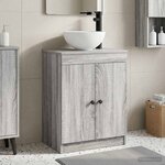 vidaXL Meuble de salle de bain avec évier Sonoma gris 54 x 35 x 83 cm