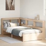 vidaXL Lit bibliothèque sans matelas 90x200 cm bois de pin massif