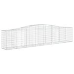 vidaXL Paniers à gabions arqués 25 Pièces 400x50x80/100 cm Fer galvanisé